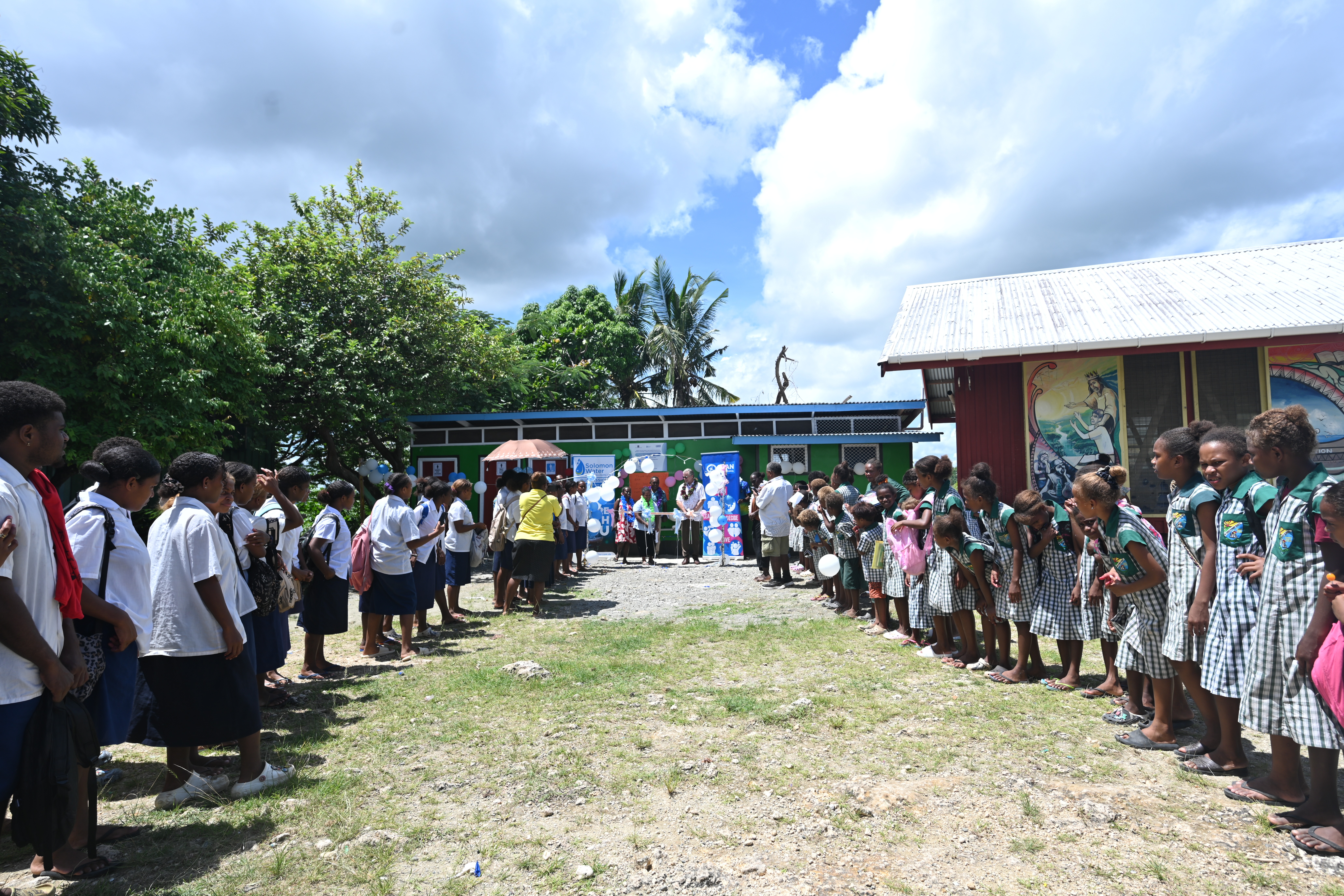 Solomon Water supports multiple WASH facilities...